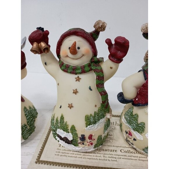 VTG 2002 Home Interiors Snow Men Figurines Set Of 3 Collectible Christmas Decor - Picture 2 of 10